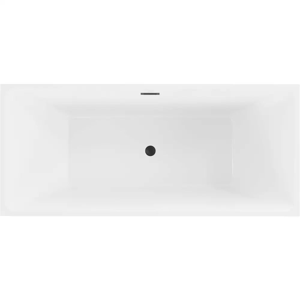 Mexen Lita Frittstående Badekar 170x75 Cm Hvit med Svart Overløp - 52121707500-b