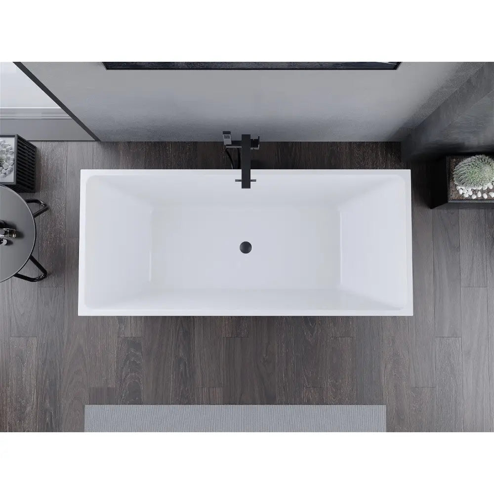 Mexen Lita Frittstående Badekar 170x75 Cm Hvit med Svart Overløp - 52121707500-b