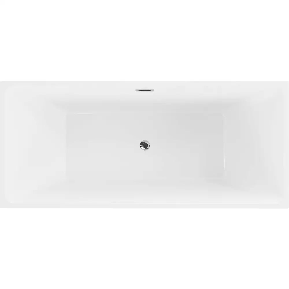 Mexen Lita Frittstående Badekar 170x75 Cm Hvitt Overløp Krom