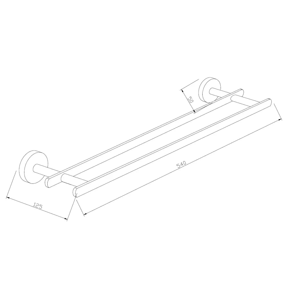 Mexen Loft Dobbel Håndklehenger Krom - 7012625