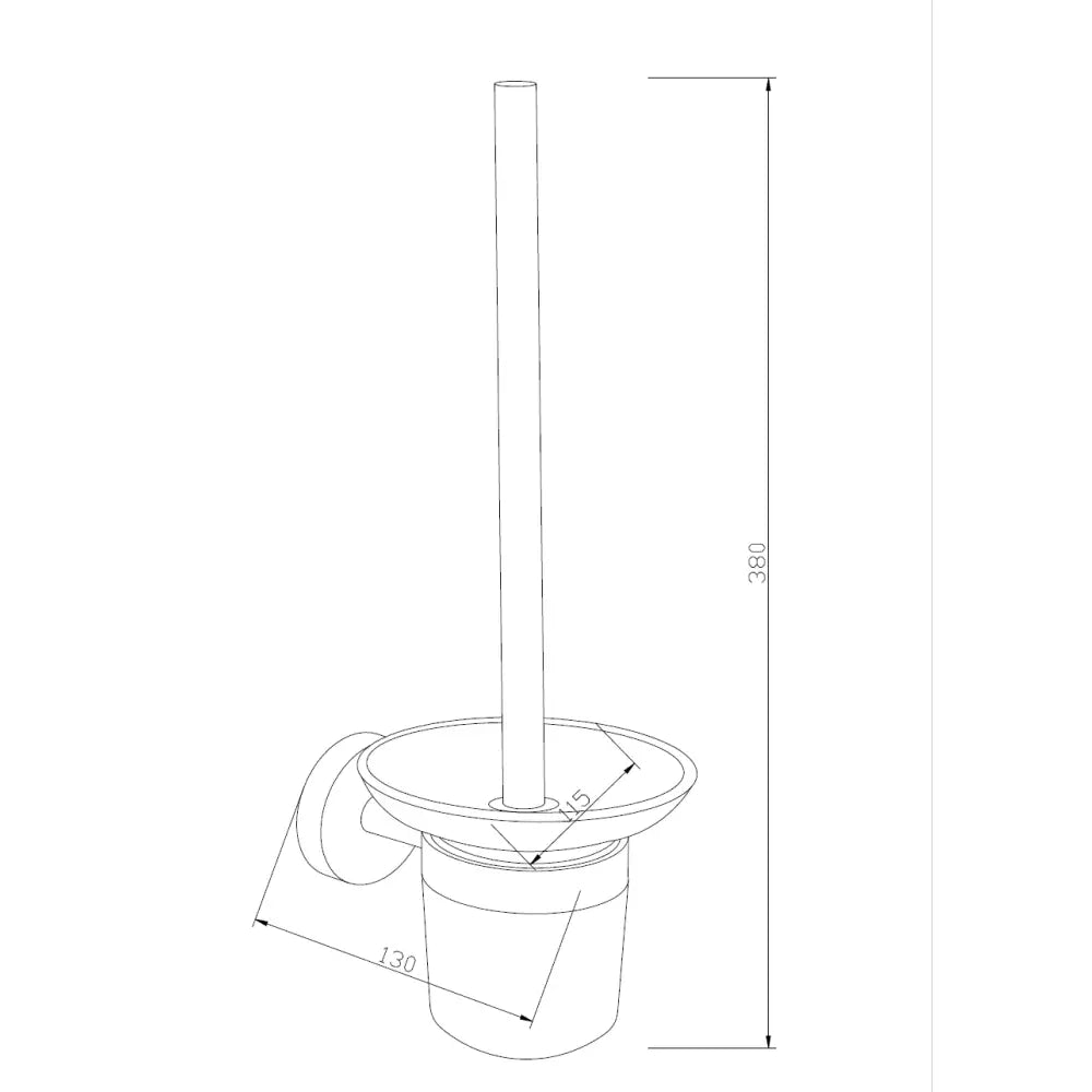 Mexen Loft Toalettbørste Krom - 7012650