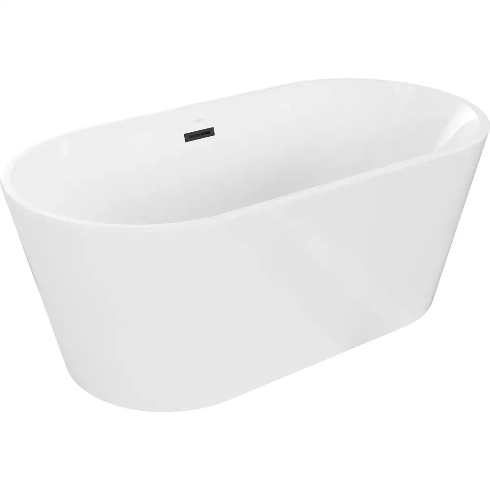 Mexen Luna Frittstående Badekar 150x75 Cm Hvit med Svart Overløp - 52031507500-b