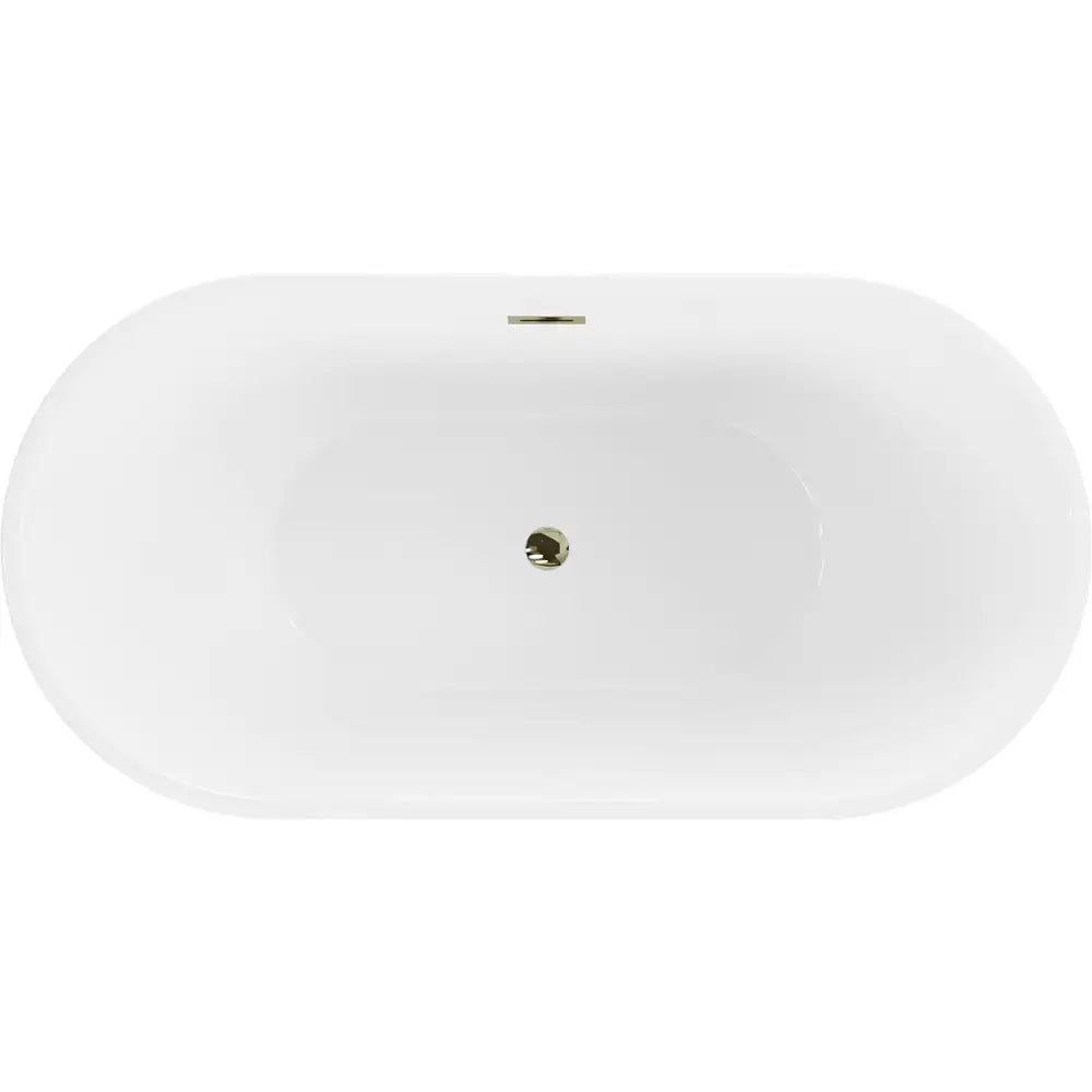 Mexen Luna Frittstående Badekar 150x75 Cm Hvitt Gull Overløp - 52031507500-g