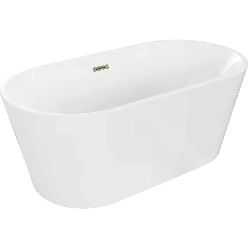 Mexen Luna Frittstående Badekar 150x75 Cm Hvitt Gull Overløp - 52031507500-g
