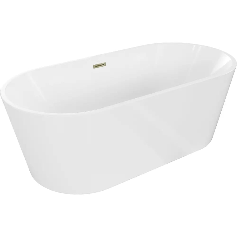 Mexen Luna Frittstående Badekar 170x80 Cm Hvit Gull Overløp - 52031708000-g