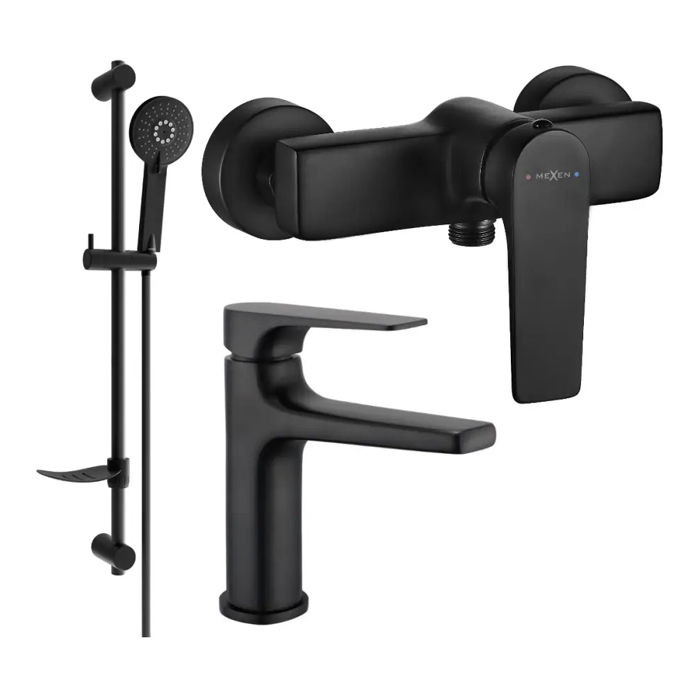 Mexen Lynx Df40 Dusjsett Sort - 745904df40