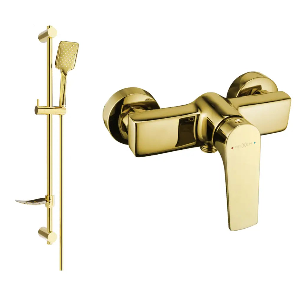 Mexen Lynx Df62 Dusjbatteri med Dusjsett Gull - 74594df62