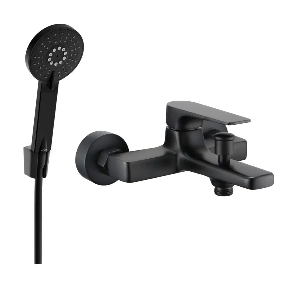 Mexen Lynx R40 Badekarbatteri med Dusjsett Svart - 74593r40