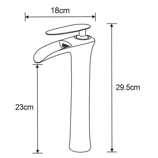Mexen Lyra Høy Servantbatteri Svart/krom - 745310