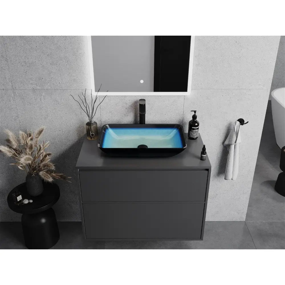 Mexen Megan Glasservant for Benkeplate 56x36 Cm Blå