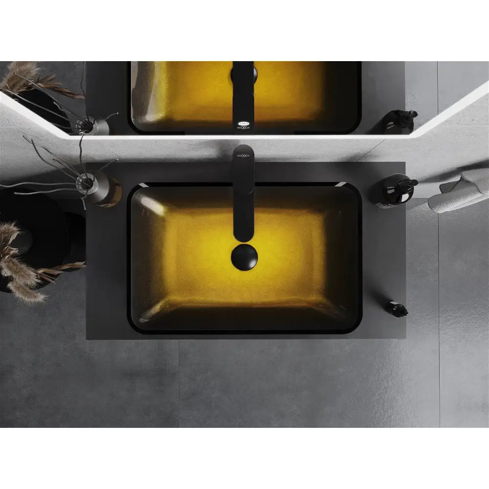 Mexen Megan Glassservant for Benkeplate 56x36 Cm Mørk Gull