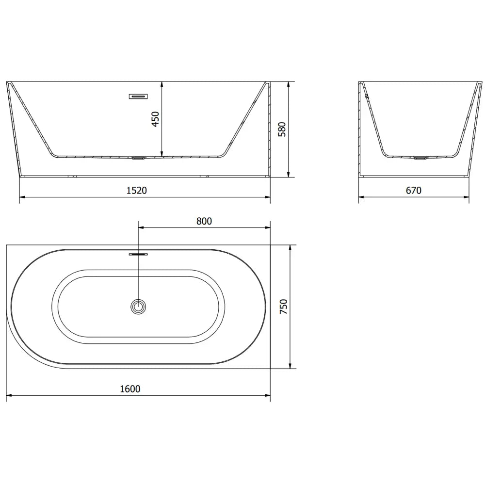 Mexen Mia Frittstående Hjørnebadekar Høyre 160x75 Cm Hvit Overløp Krom - 52691607500p