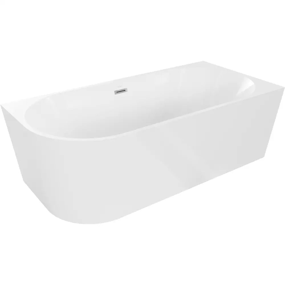 Mexen Mia Frittstående Hjørnebadekar Høyre 170x80 Cm Hvit Overløp i Krom - 52691708000p