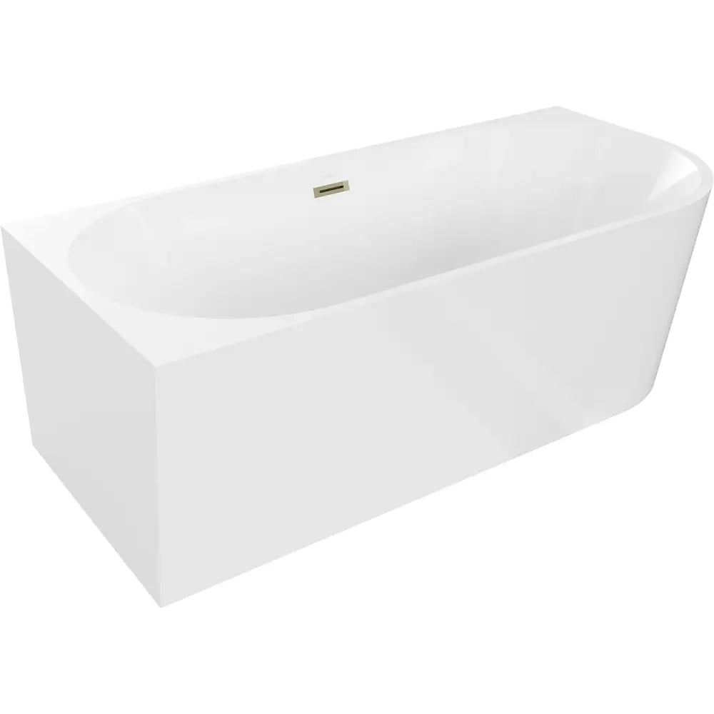 Mexen Mia Frittstående Hjørnebadekar Venstre 170x80 Cm Hvit med Gull Overløp - 52691708000l-g