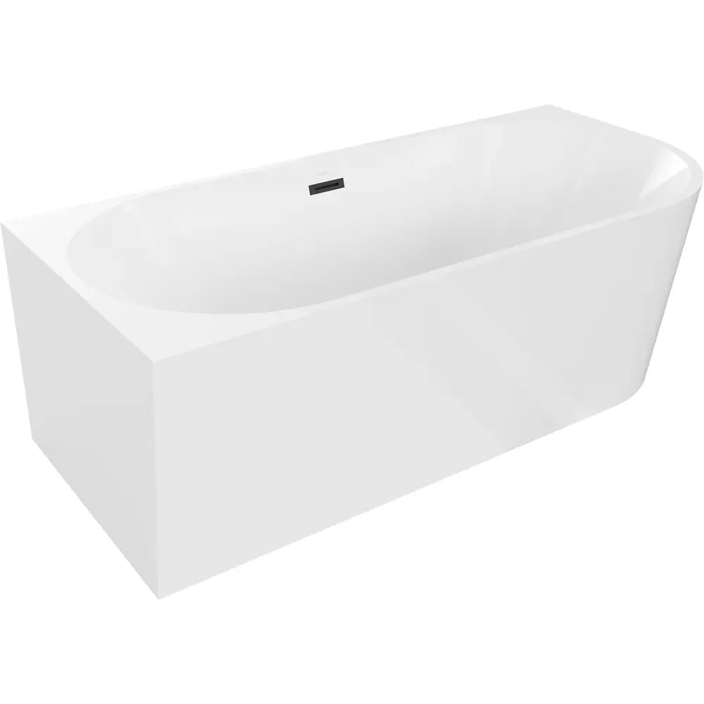 Mexen Mia Frittstående Hjørnebadekar Venstre 170x80 Cm Hvitt med Sort Overløp - 52691708000l-b