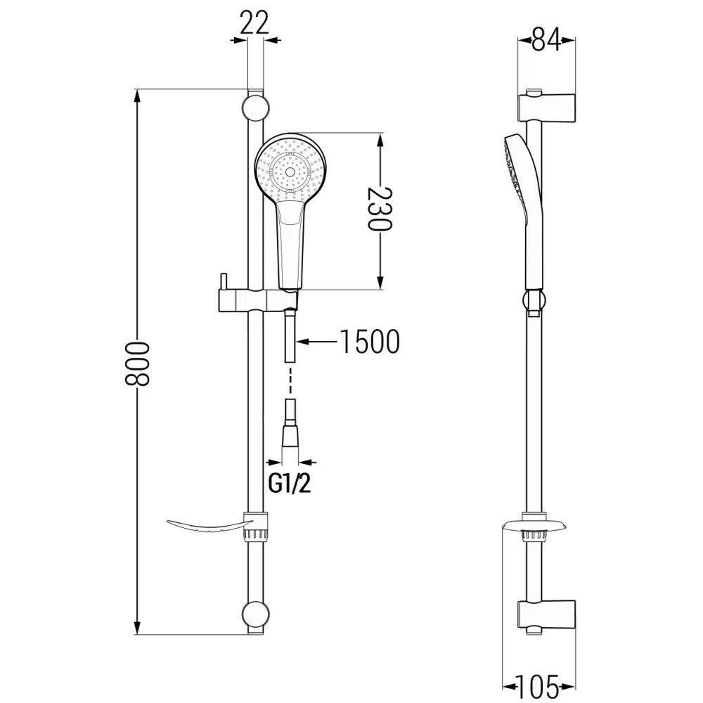 Mexen Milo Df05 Dusjsett Gull - 71304df05-