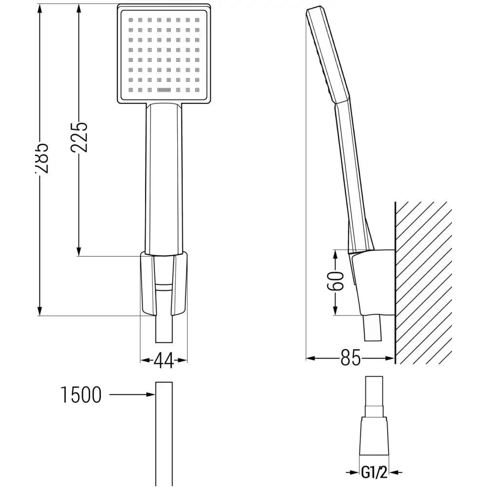 Mexen Mino R45 Badekarbatteri med Dusjsett Svart - 7243r45