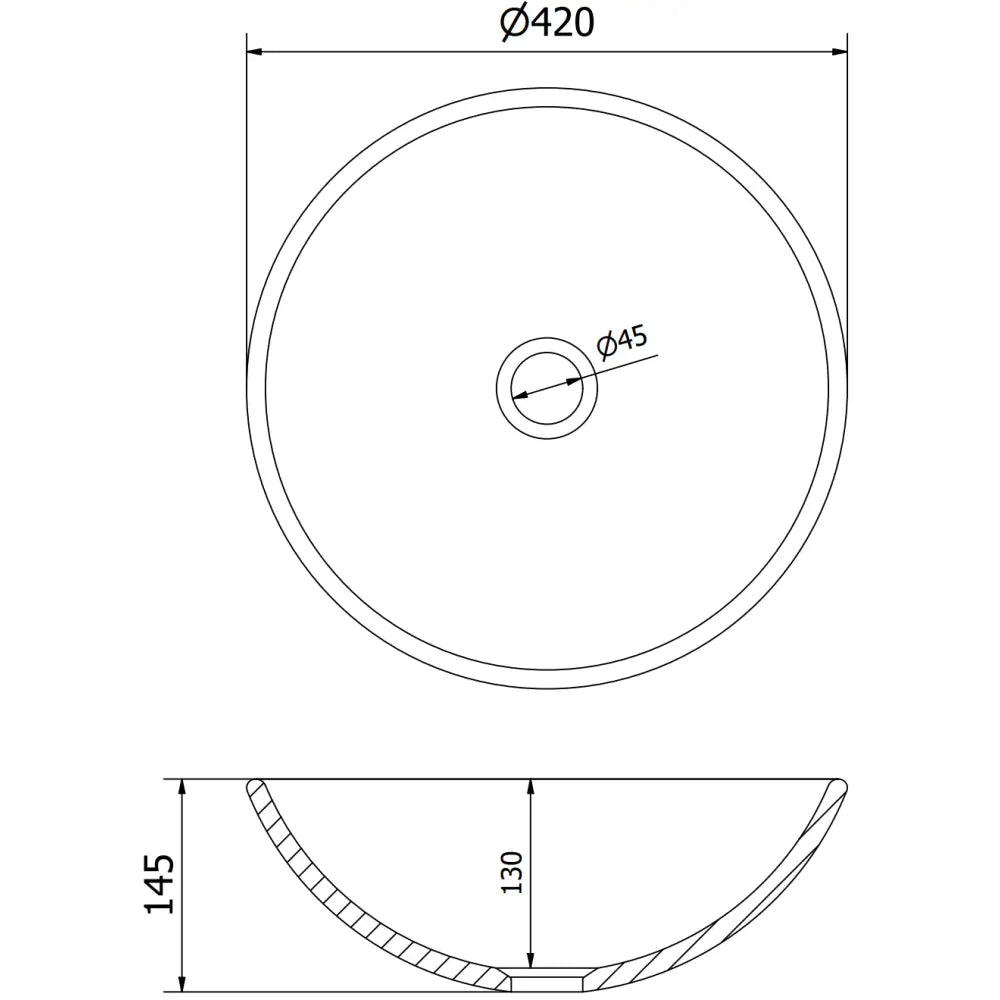 Mexen Mira Glasservant for Benkeplate 42x42 Cm Hvit