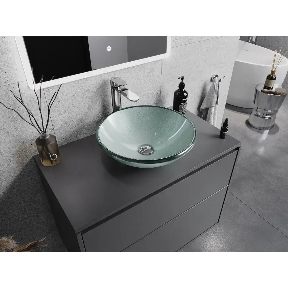 Mexen Mira Glasservant for Benkeplate 42x42 Cm Sølv