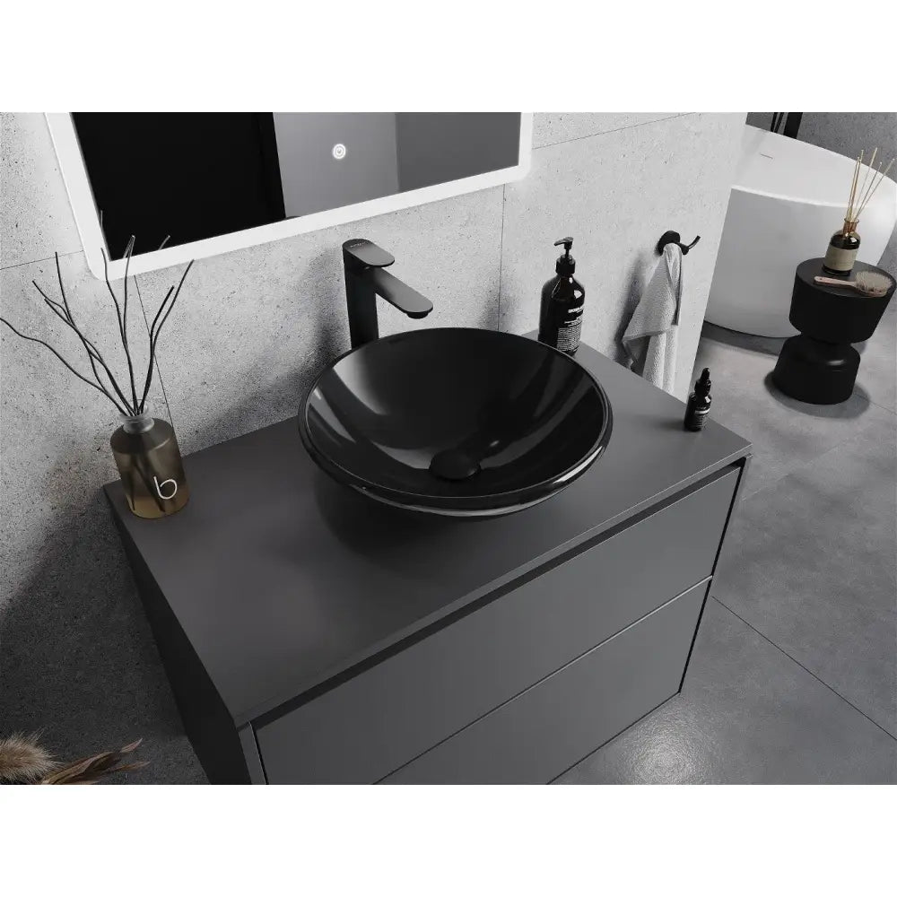 Mexen Mira Glasservant til Benkeplate 42x42 Cm Svart