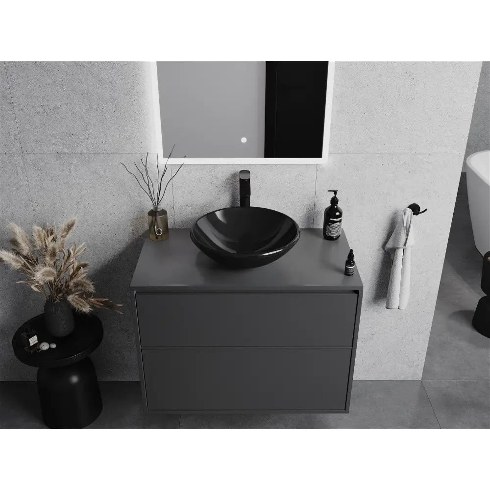 Mexen Mira Glasservant til Benkeplate 42x42 Cm Svart