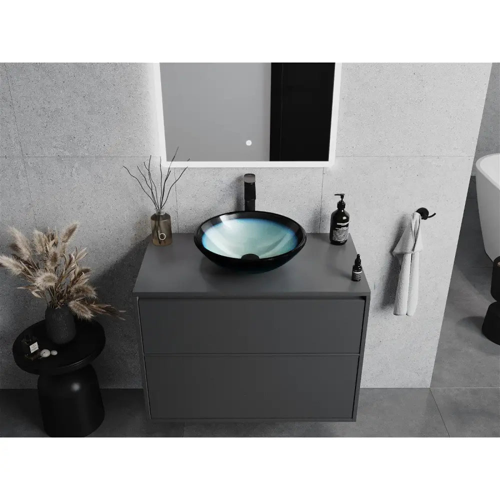 Mexen Mira Glasservant til Toppmontering 42x42 Cm Blå