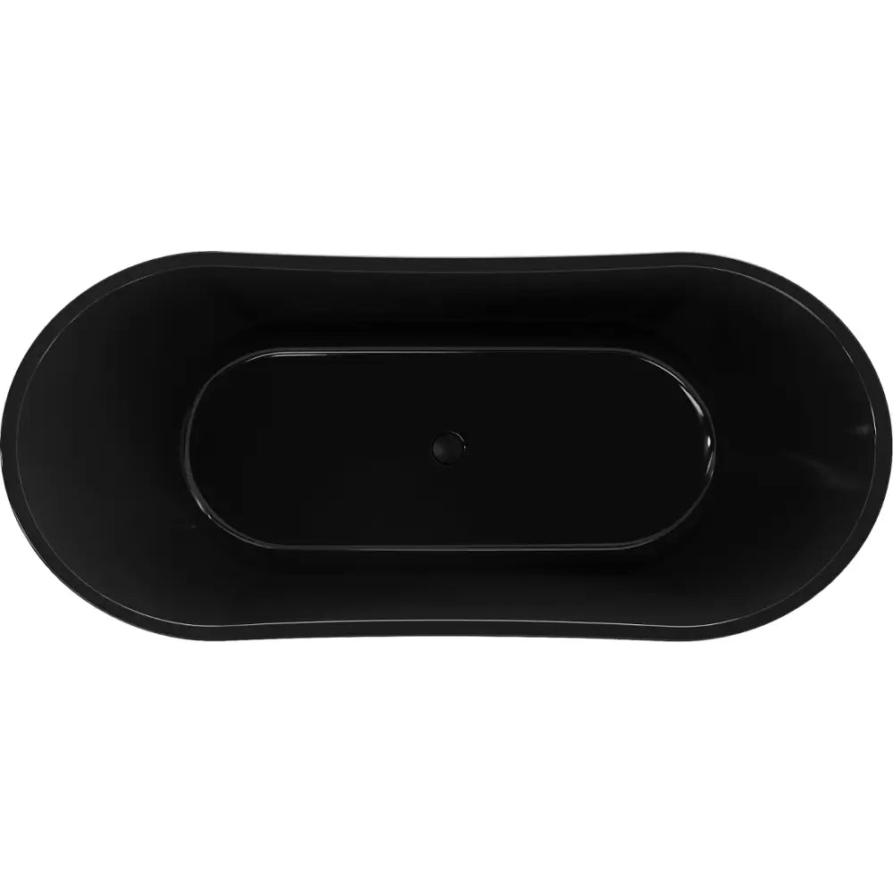Mexen Montana Frittstående Badekar 170x80 Cm Svart med Svart Overløp - 52011708070-b