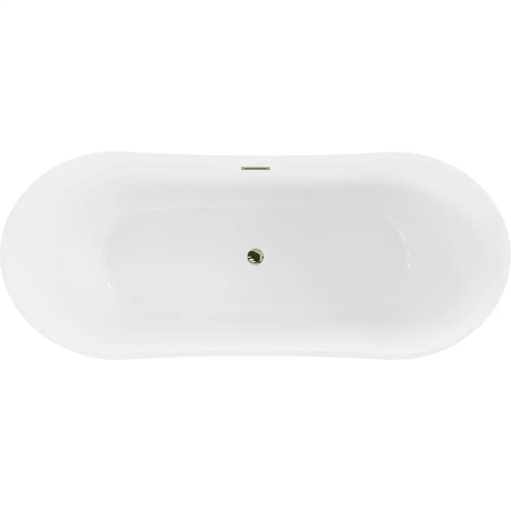 Mexen Montana Frittstående Badekar 180x80 Cm Hvit Gull Overløp - 52011808000-g