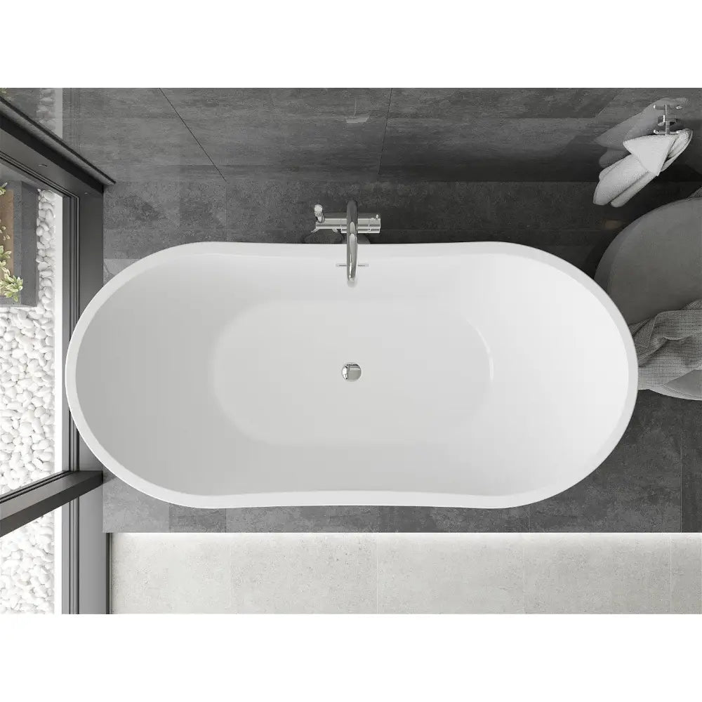 Mexen Montana Frittstående Badekar 180x90 Cm Hvit