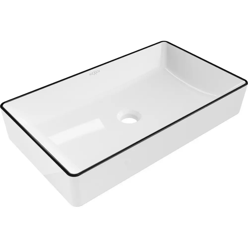 Mexen Nadia Benkeplatevask 62x35 Cm Hvit/svart
