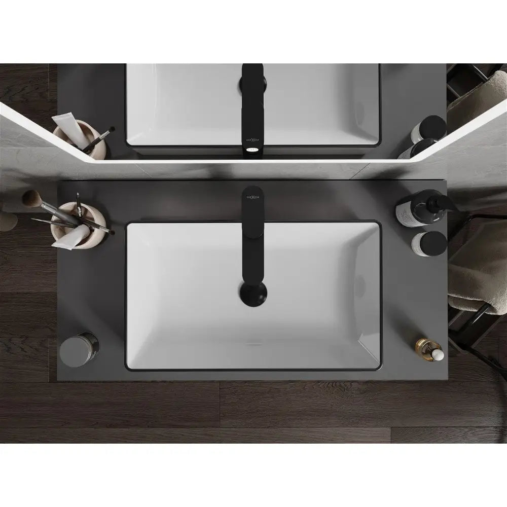 Mexen Nadia Benkeplatevask 62x35 Cm Hvit/svart