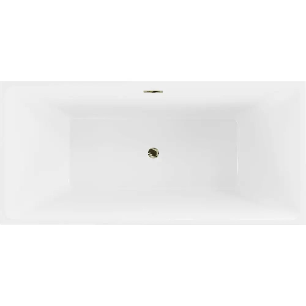 Mexen Nita Frittstående Badekar 170x80 Cm Hvit med Gull Overløp - 52091708000-g