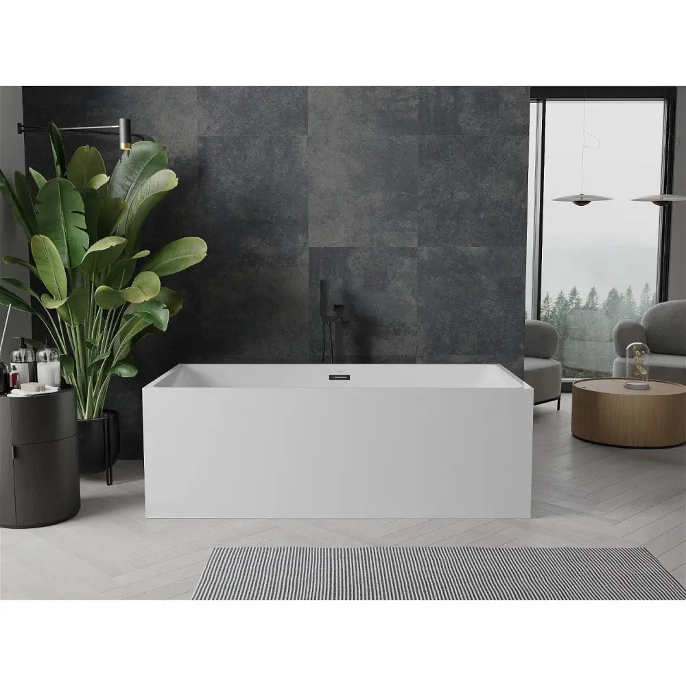 Mexen Nita Frittstående Badekar 170x80 Cm Hvit med Svart Overløp - 52091708000-b