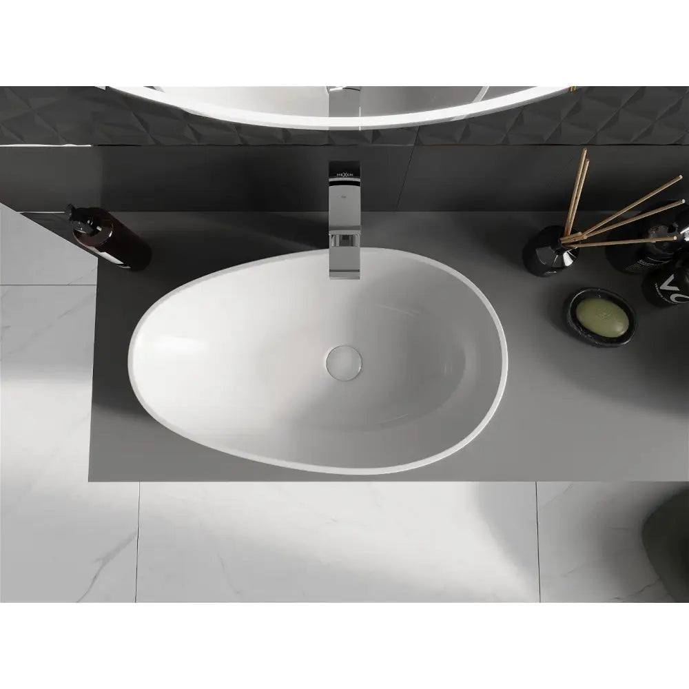 Mexen Nora Benkeplatevask i Kompositt 60x36 Cm Hvit