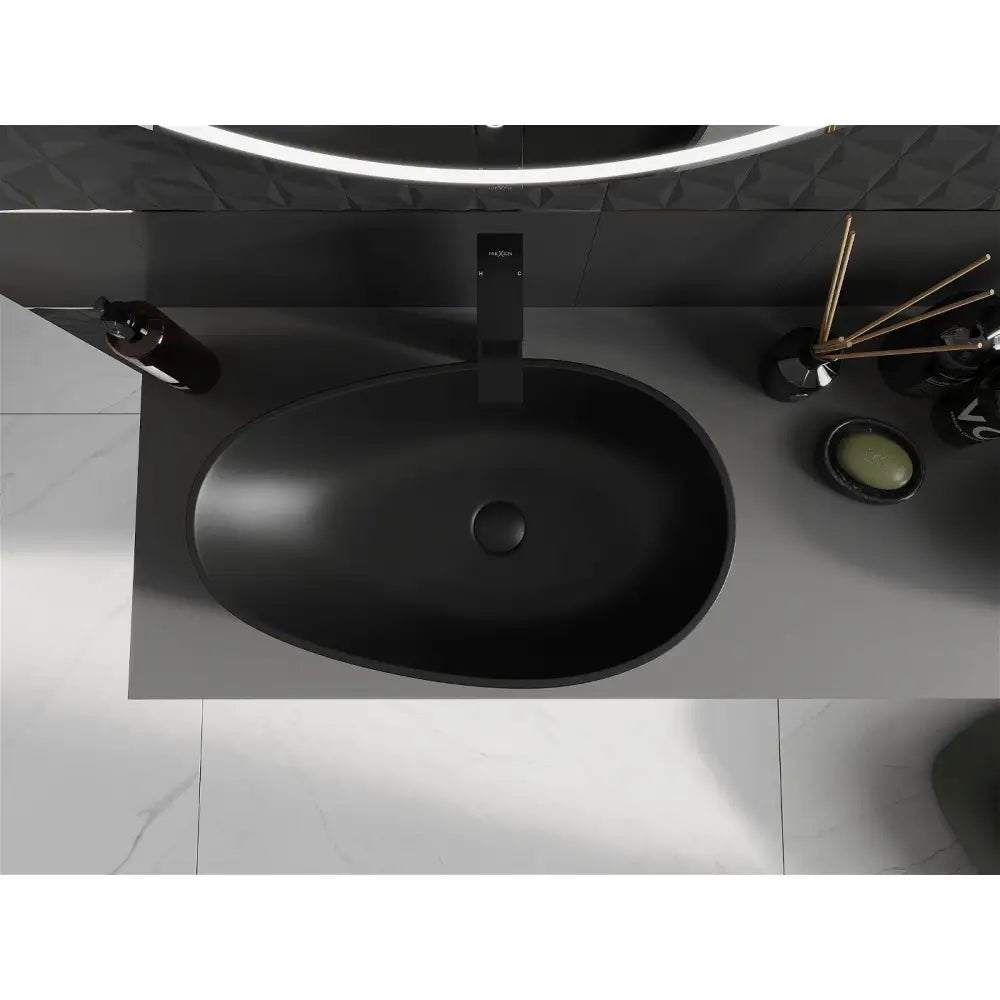 Mexen Nora Benkeplatevask i Kompositt 60x36 Cm Svart