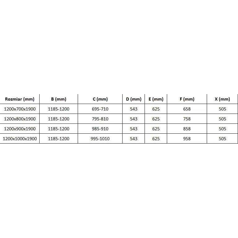 Dusjhjørne med Dusjbrett 120x100 Cm Gjennomsiktig Gull