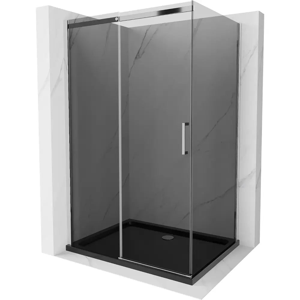 Dusjhjørne med Dusjbrett 100x90 Cm Grafitt S2