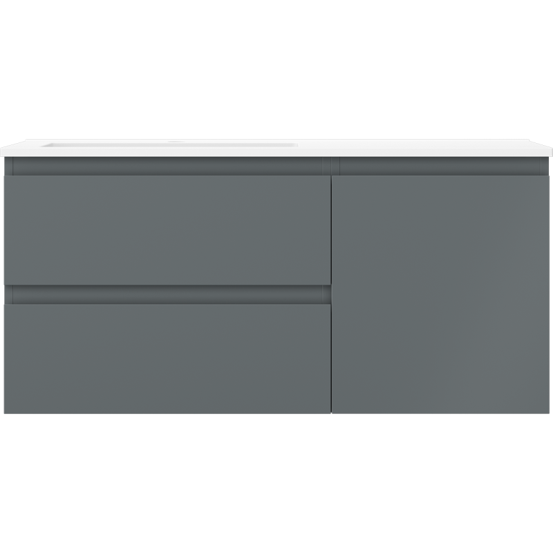 Servantskap med vask 100 cm Mexen Orio grafitt/hvit matt – 91A13-10047-3-BBFFF66-W18L01