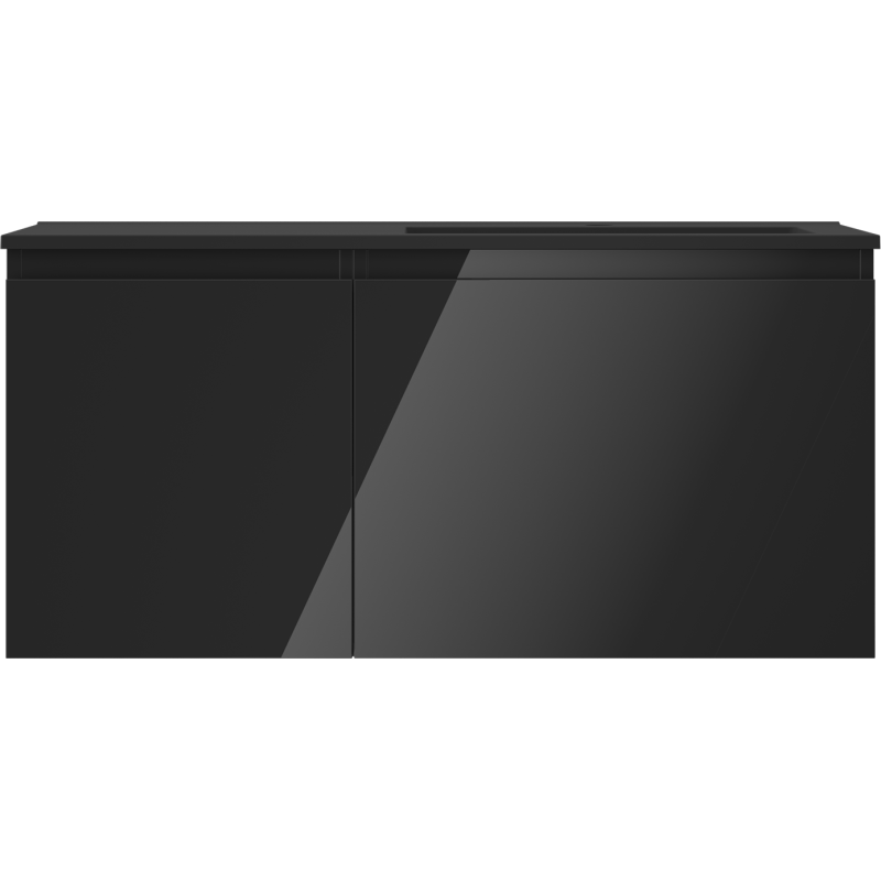Servantskap med vask 100 cm svart høyglans/matt Mexen Orio – 91A13-10047-3-BBFF70-W18P71