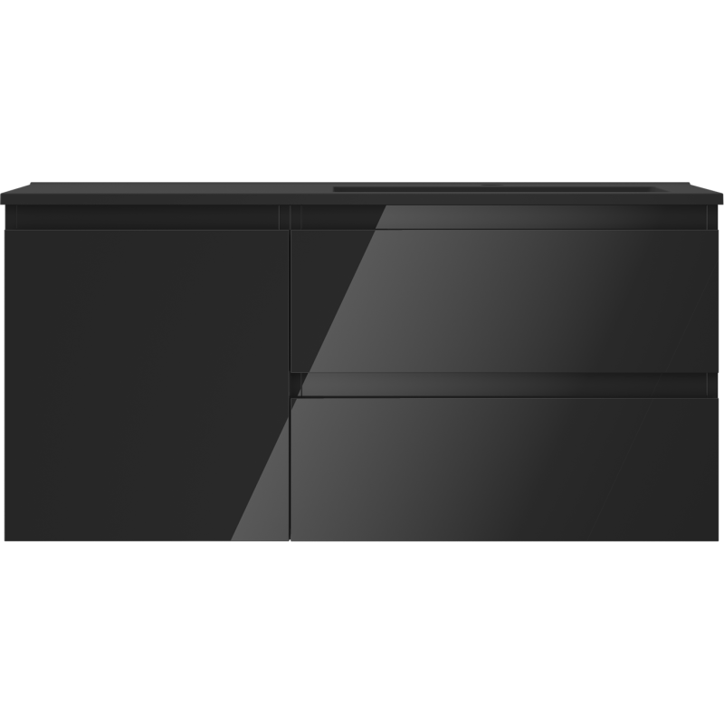 Servantskap med vask 100 cm Mexen Orio Otis svart høyglans/matt høyre – 91A13-10047-3-BBFFF70-W18P71