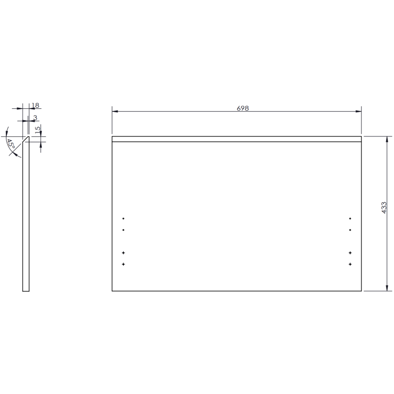 Servantskap med vask 100 cm grafitt/hvit matt Mexen Orio – 91A13-10047-3-BBFF66-W23L01