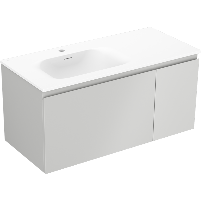 Servantskap med vask 100 cm grå matt/hvit matt Mexen Orio – 91A13-10047-3-BBFF62-W23L01