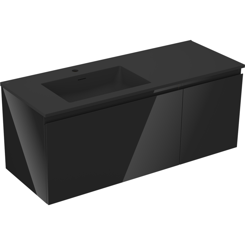 Servantskap med vask 120 cm svart Mexen Orio/Otis venstre – 91A13-12047-3-BBFF70-W18L71