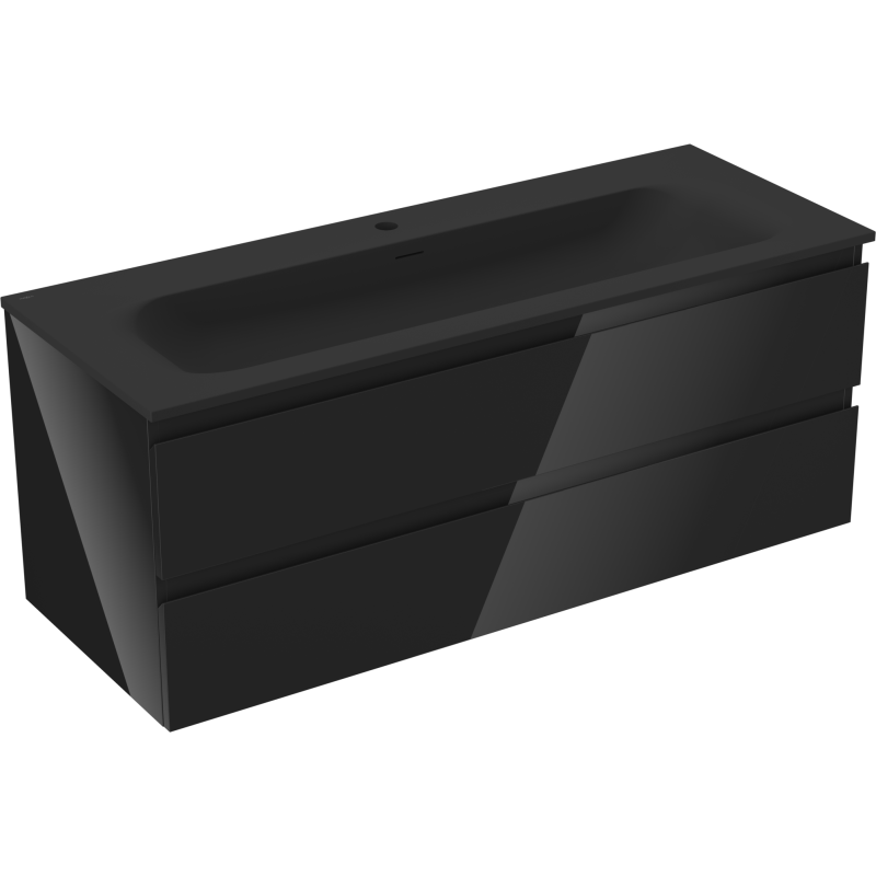 Servantskap med vask 120 cm svart, 2 skuffer Mexen Orio Vela – 91A10-12047-2-BFF70-W23M71