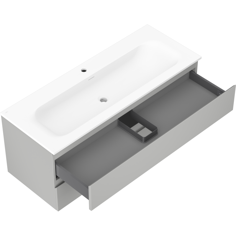 Servantskap med vask 120 cm grå matt/hvit matt Mexen Orio – 91A10-12047-2-BFF62-W23M01