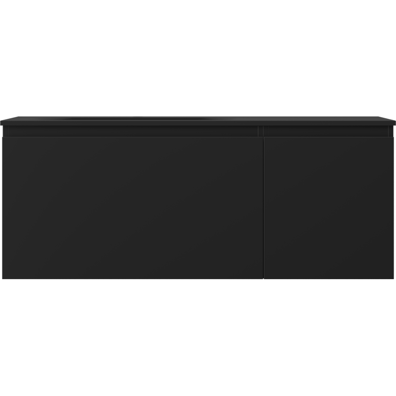 Servantskap med vask 120 cm svart matt Mexen Orio Vela venstre – 91A13-12047-3-BBFF71-W23L71