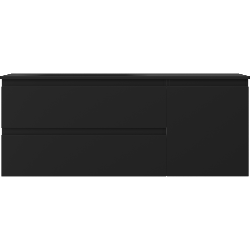 Servantskap med vask 120 cm svart matt Mexen Orio Vela venstre – 91A13-12047-3-BBFFF71-W23L71