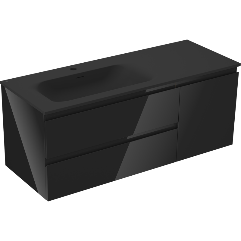 Servantskap med vask 120 cm svart Mexen Orio Vela venstre – 91A13-12047-3-BBFFF70-W23L71
