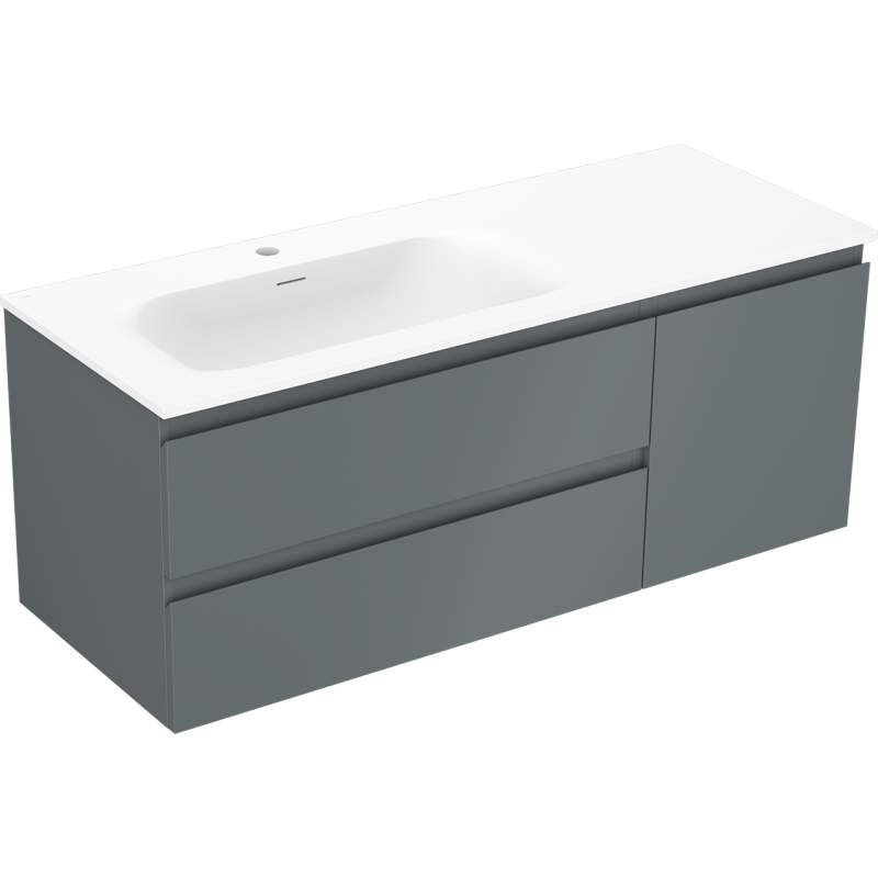 Servantskap med vask 120 cm grafitt/hvit matt Mexen Orio – 91A13-12047-3-BBFFF66-W23L01