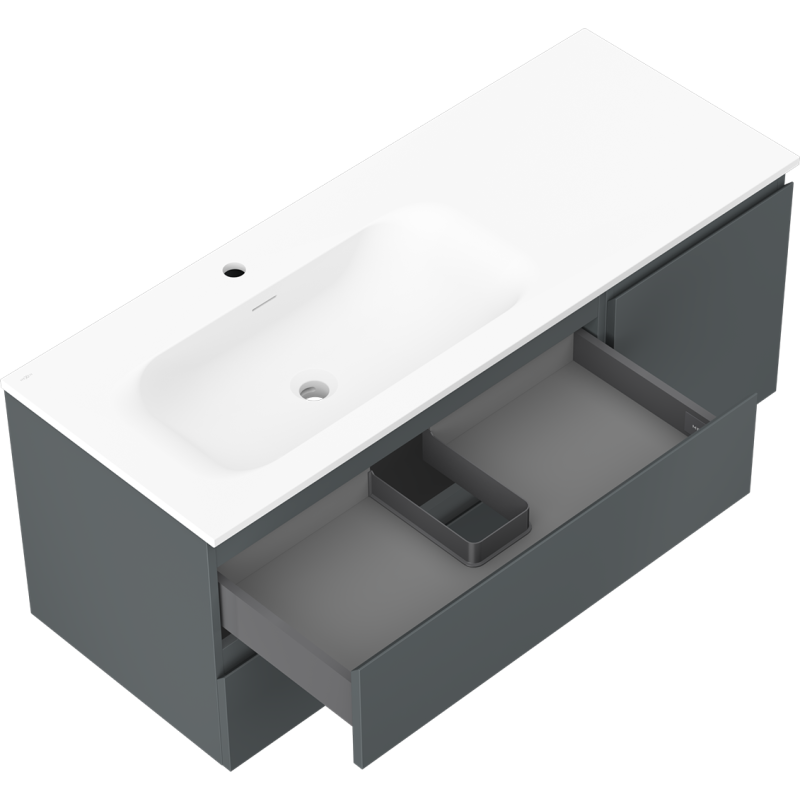 Servantskap med vask 120 cm grafitt/hvit matt Mexen Orio – 91A13-12047-3-BBFFF66-W23L01